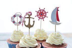BeBeFun Cupcake Decorative Toppers Cowboys Shape Cupcake Decorating Tools for Party Supplies 24 Pieces in Pack... N16