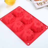 Skango(TM) 100% food grade Silicone DIY Kitchen 6 Flower Shape Silicone Bakeware Baking Mold JELLY Cake Pan