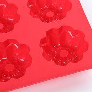 Skango(TM) 100% food grade Silicone DIY Kitchen 6 Flower Shape Silicone Bakeware Baking Mold JELLY Cake Pan N2