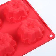 Skango(TM) 100% food grade Silicone DIY Kitchen 6 Flower Shape Silicone Bakeware Baking Mold JELLY Cake Pan N3