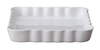 HIC Porcelain Square Quiche Dish 6.5- by 6.5- by 1-inch