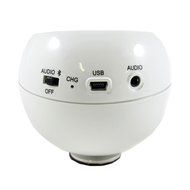 Rechargeable Bluetooth Wireless Vibration Resonance Portable Speakers with Microphone (White) N2