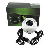 Rechargeable Bluetooth Wireless Vibration Resonance Portable Speakers with Microphone (White) N3