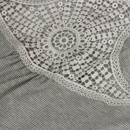 AIMTOPPY Women Summer Lace Vest Top Short Sleeve Blouse Casual Tank Tops T-Shirt (M, Gray) N6