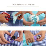 Misula Baking ColorSwirl Tri-Color Coupler Decorating Tool Cake Tools Bakeware Cupcake Fondant Cookie Cutters... N6