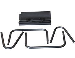Amagabeli Fireplace Log Holder with Canvas Carrier , Black N3