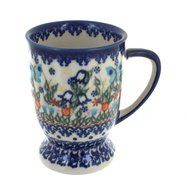 Polish Pottery Garden of Eden Pedestal Coffee Mug