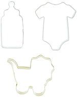 R &amp; M Industries Gift Packed 3 Piece Cookie Cutter Baby Set, Multicolor N2