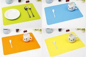 Yatim 4 Pcs Tablet Mat Heat Insulation Waterproof Thin Flexible Food Grade Great Non Stick Baking Silicone Extra... N2
