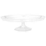 Amscan Small Plastic Party Dessert Stand Perfect Tableware and Cutleries, 9-3/4&quot;, Clear