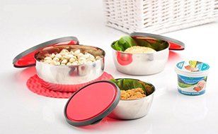 FUNJIA- 4 Pieces Multicolor Mixing Bowls set Stainless Steel Cooking Supplies, Mirror Finish Nesting Bowls, Perfect... N5