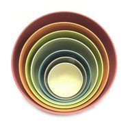 Bamboozle Nested Pastel Bamboo Mixing Bowls - Set of 7