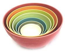 Bamboozle Nested Pastel Bamboo Mixing Bowls - Set of 7 N2