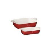 Emile Henry Rectangular Baker Set of 2 Red
