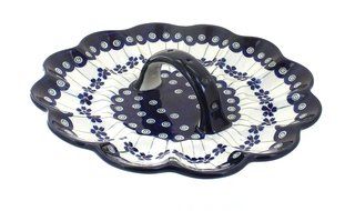 Polish Pottery Flowering Peacock Egg Plate