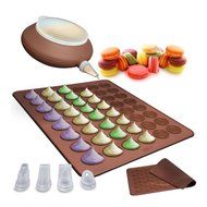 Silicone Macaron Set Pastry Baking Sheet Decorating Cake Cookie Non-Stick Kit Must Have N2