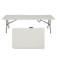 8' Folding Table Portable Outdoor Furniture Lightweight Centerfold Patio Party