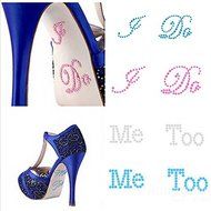 Bargain World I DO ME TOO Wedding Shoe Stickers Bridal Rhinestones Shoes Sticker Wedding Decoration N5