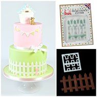 FMM Cutter Picket Fence Cake Icing Fondant Cutting Tool House Garden Decoration