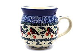 Polish Pottery Mug - 15 oz. Bubble - Red Robin