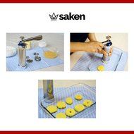 Saken Stainless Steel Cookie Press Gun Set with Plastic Easy-Grip Trigger Handle, Deluxe II Premium Grade Kit,... N8
