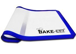 Silicone Baking Mat with Oven Mitt Set &ndash; Non Stick and Heat Resistant &ndash; Our Square Half Sheet 16 5/8 X 11&rdquo; Mat... N5