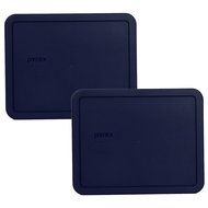 2 X PYREX Blue 11-cup Rectangular Plastic Cover