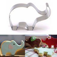 2 Pcs/Elephant Shape Steel Stainless Cookie Cutter for Baking, Biscuit Pastry Mould Cake Tools
