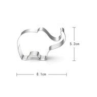 2 Pcs/Elephant Shape Steel Stainless Cookie Cutter for Baking, Biscuit Pastry Mould Cake Tools N2