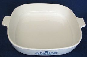 Vintage Corning Ware " Blue Cornflower " Shallow Casserole Skillet Baking Dish P-10-B w/ Lid 10" N2