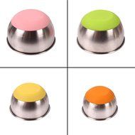 CoZroom Stainless Steel Mixing Bowls with Lids, Non-Slip, BPA-free Silicone Lids and Anti-slip Silicone Base,... N5