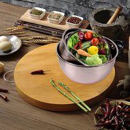 CoZroom Stainless Steel Mixing Bowls with Lids, Non-Slip, BPA-free Silicone Lids and Anti-slip Silicone Base,... N6