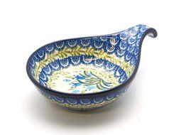 Polish Pottery Spoon/Ladle Rest - Blue Bells