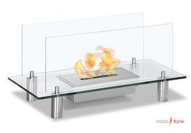 Baza Free Standing Floor Indoor / Outdoor Ethanol Fireplace Clear