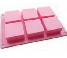 6 Cavities Square Silicone Cake Baking Mold Cake Pan Muffin Cups Handmade Soap Moulds Biscuit Chocolate Ice Cube...