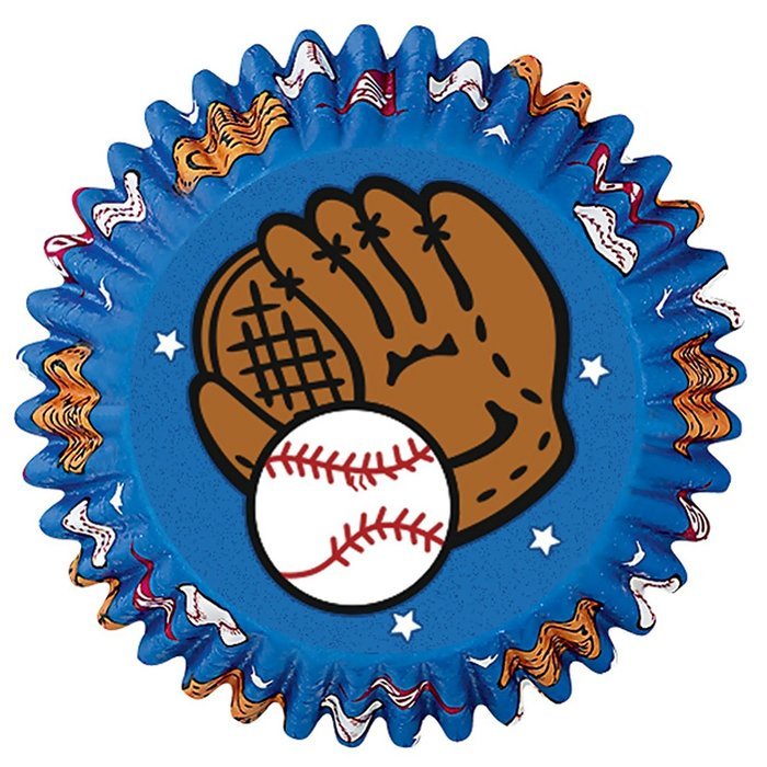 Wilton Standard Baking Cups: Baseball, 50/Pkg.