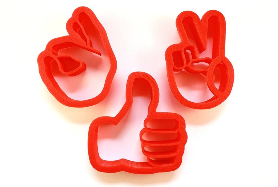 3-Pack Hand Sign Emoji Cookie Cutters