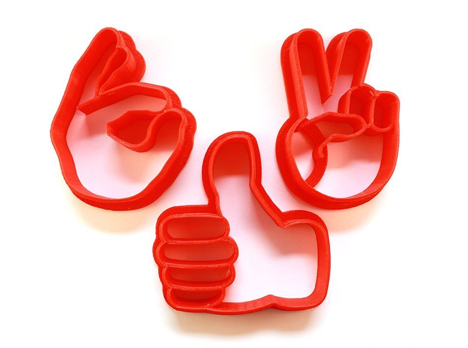 3-Pack Hand Sign Emoji Cookie Cutters N2