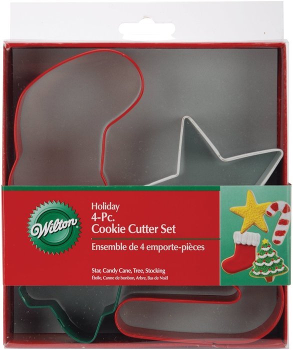 Wilton Jolly Shapes 4-Piece Color Metal Cookie Cutter Set