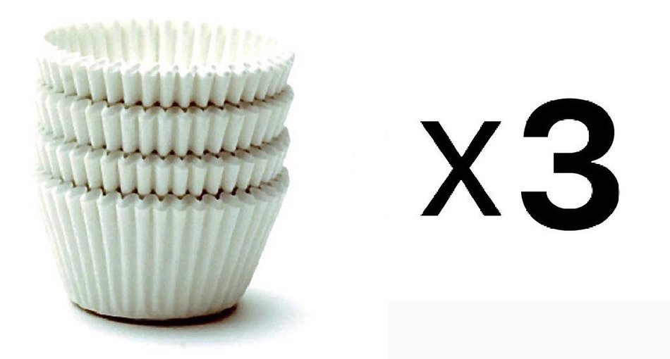 Norpro Giant White Paper Muffin Cups Cupcake Baking Liner Set Of 48 (3-Pack)
