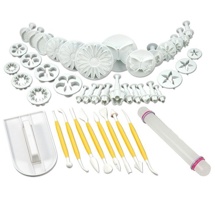 46pcs 14Sets Cake Decration Tool Set, Marrywindix Fondant Cake Cutter Mold Sugarcraft Icing Decorating Flower...
