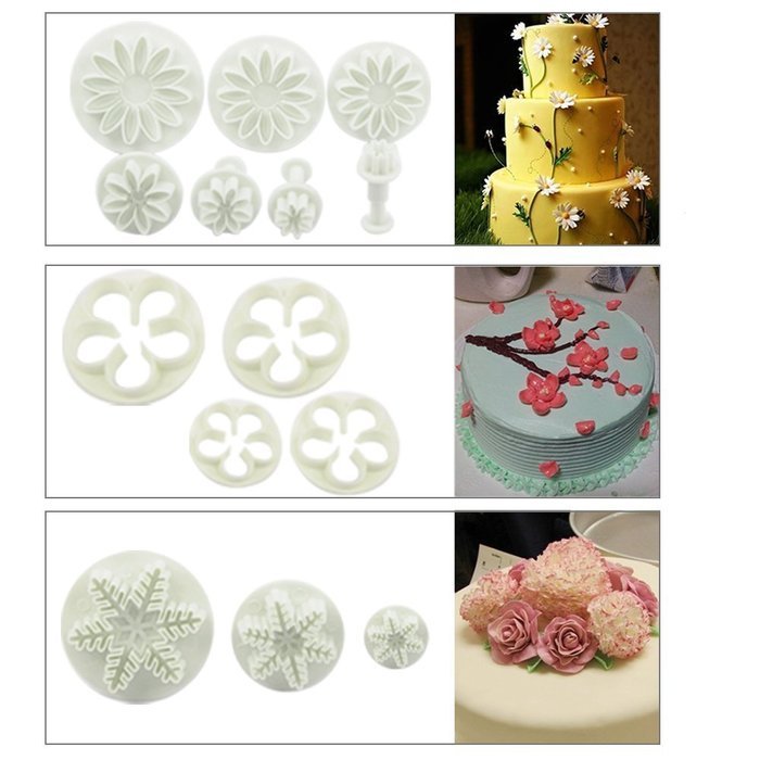 46pcs 14Sets Cake Decration Tool Set, Marrywindix Fondant Cake Cutter Mold Sugarcraft Icing Decorating Flower... N7