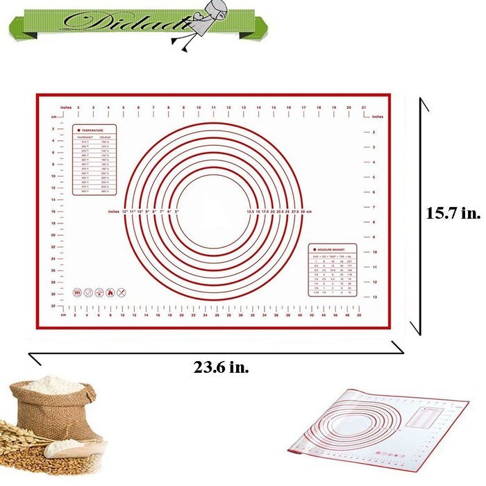 Silicone Mat for Baking,DiDaDi Silicone Baking Mats Large 23.62" x 15.74" ,Non Stick Non Skid Pastry-Mat with...
