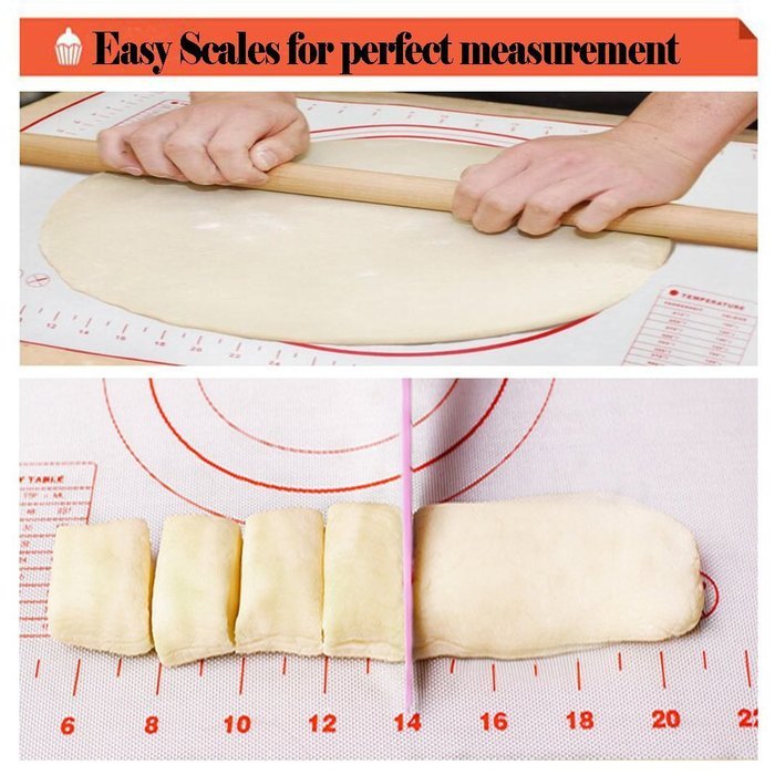 Silicone Mat for Baking,DiDaDi Silicone Baking Mats Large 23.62" x 15.74" ,Non Stick Non Skid Pastry-Mat with... N3