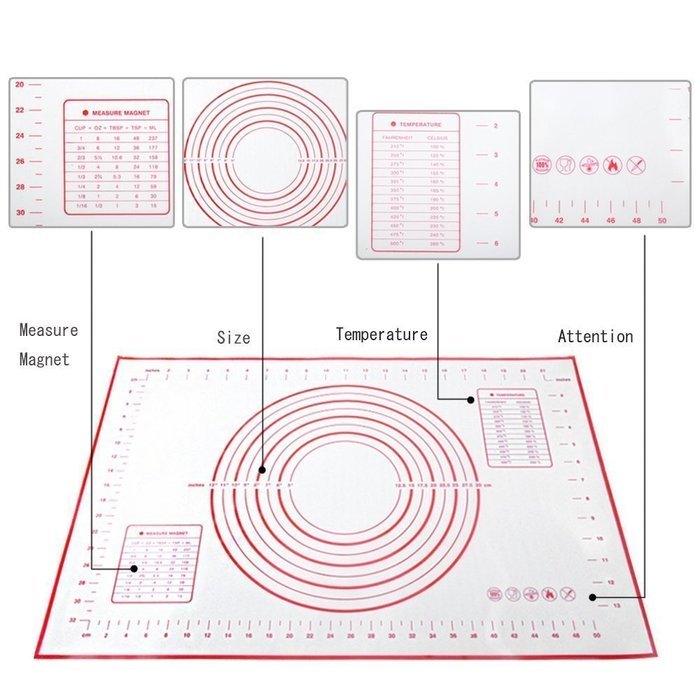 Silicone Mat for Baking,DiDaDi Silicone Baking Mats Large 23.62" x 15.74" ,Non Stick Non Skid Pastry-Mat with... N6