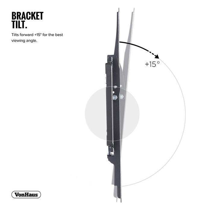 VonHaus TV Bracket Wall Mount with Tilt- for 32-65 inch LCD LED Plasma Flat Panels &ndash; Flat to Wall - Heavy Gauge... N4