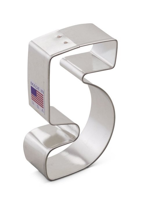 Ann Clark Number 5 Cookie Cutter - 3 Inches - Tin Plated Steel