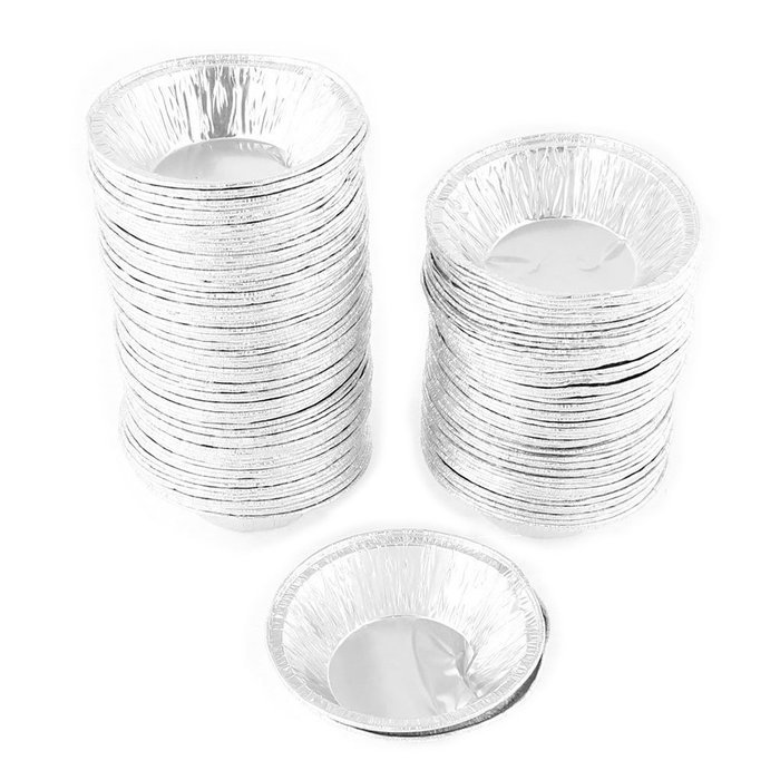 SODIAL(R) 250 Pcs Circular Egg Tart Tins Cake Cups for Kitchen Baking