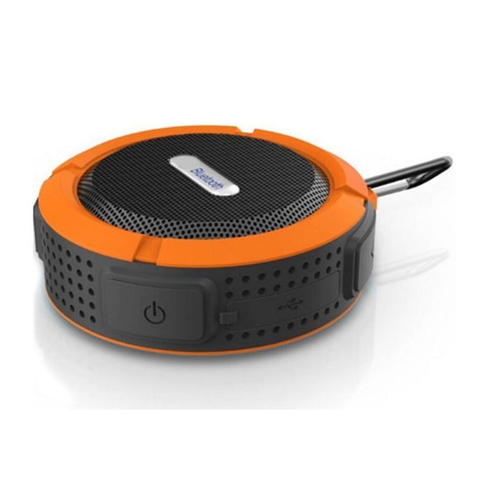 Orange Waterproof Bluetooth Wireless Suction Cup Speaker Loudspeaker Sound Box Boombox Stereo Audio Player Portable N2