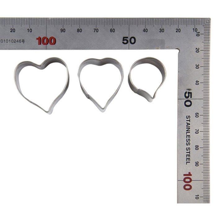 FOUR-C Gum paste Tools Pansy Fondant Cutter Set Sugar Flower for Cake Decorating Color Silver N4